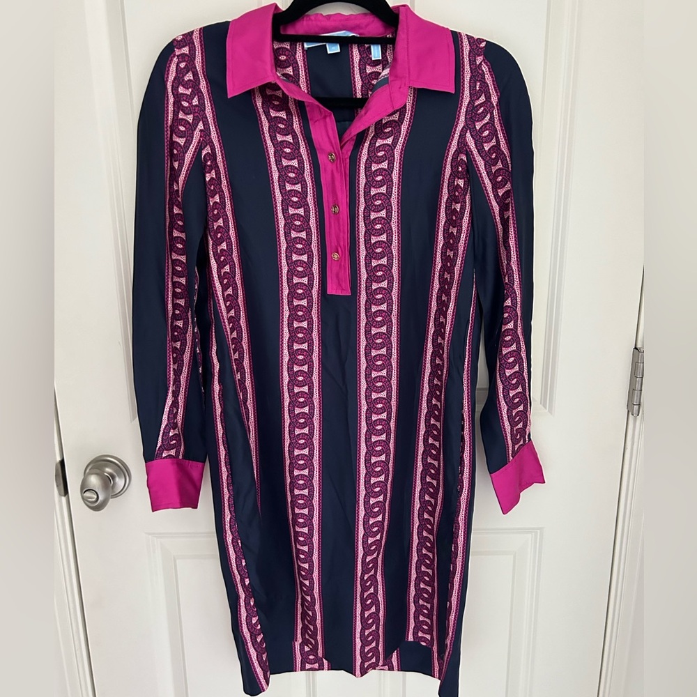 Draper James Flannery 100% silk shift dress